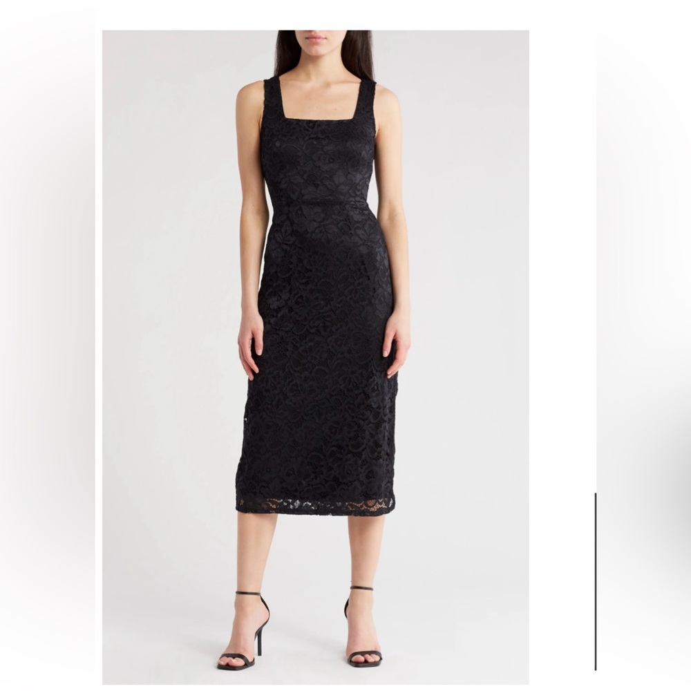 NWT Sam Edelman LACE Sleeveless Midi Dress
BLACK, Size 6